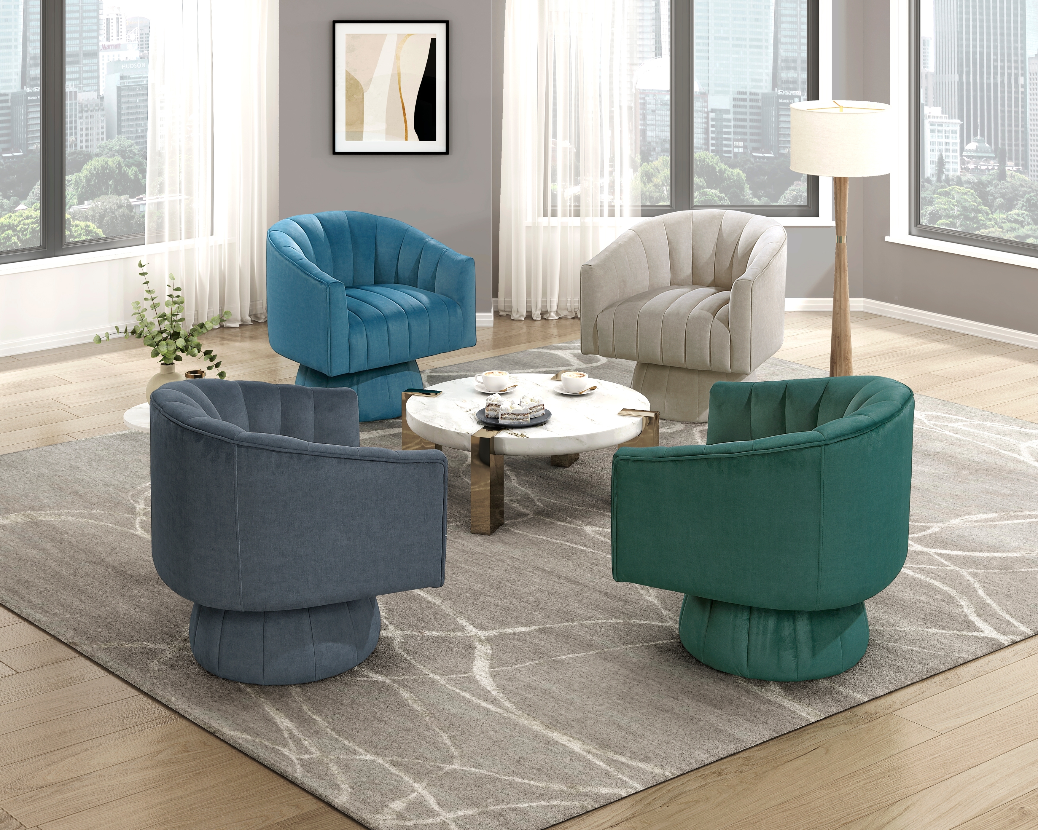 Homelegance Bristol Swivel Accent Chair