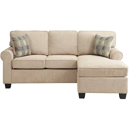 Clumber Transitional Sofa with Reversible Chaise