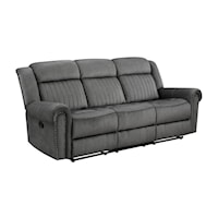Transitional Double Reclining Sofa