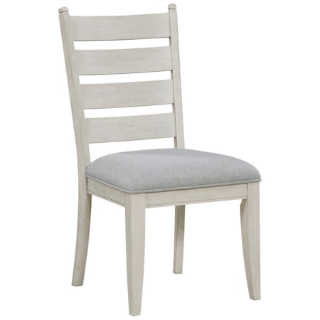 Upholstered Ladder-Back Dining Side Chair