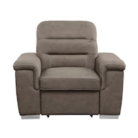 Contemporary Chair with Pull-out Ottoman