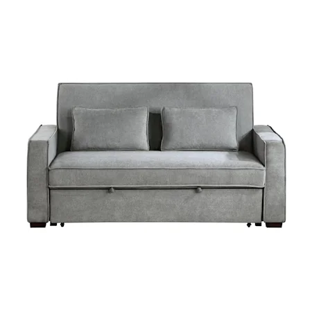 Contemporary Convertible Studio Sofa with Pull-Out Bed