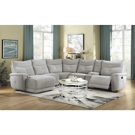 6-Piece Manual Reclining Sectional Sofa