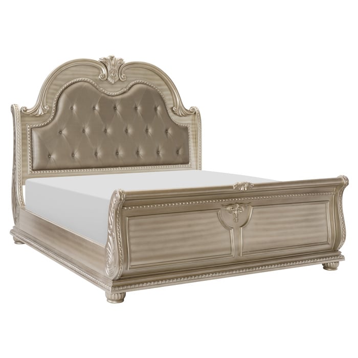 4-Piece Queen Upholstered Sleigh Bedroom Set
