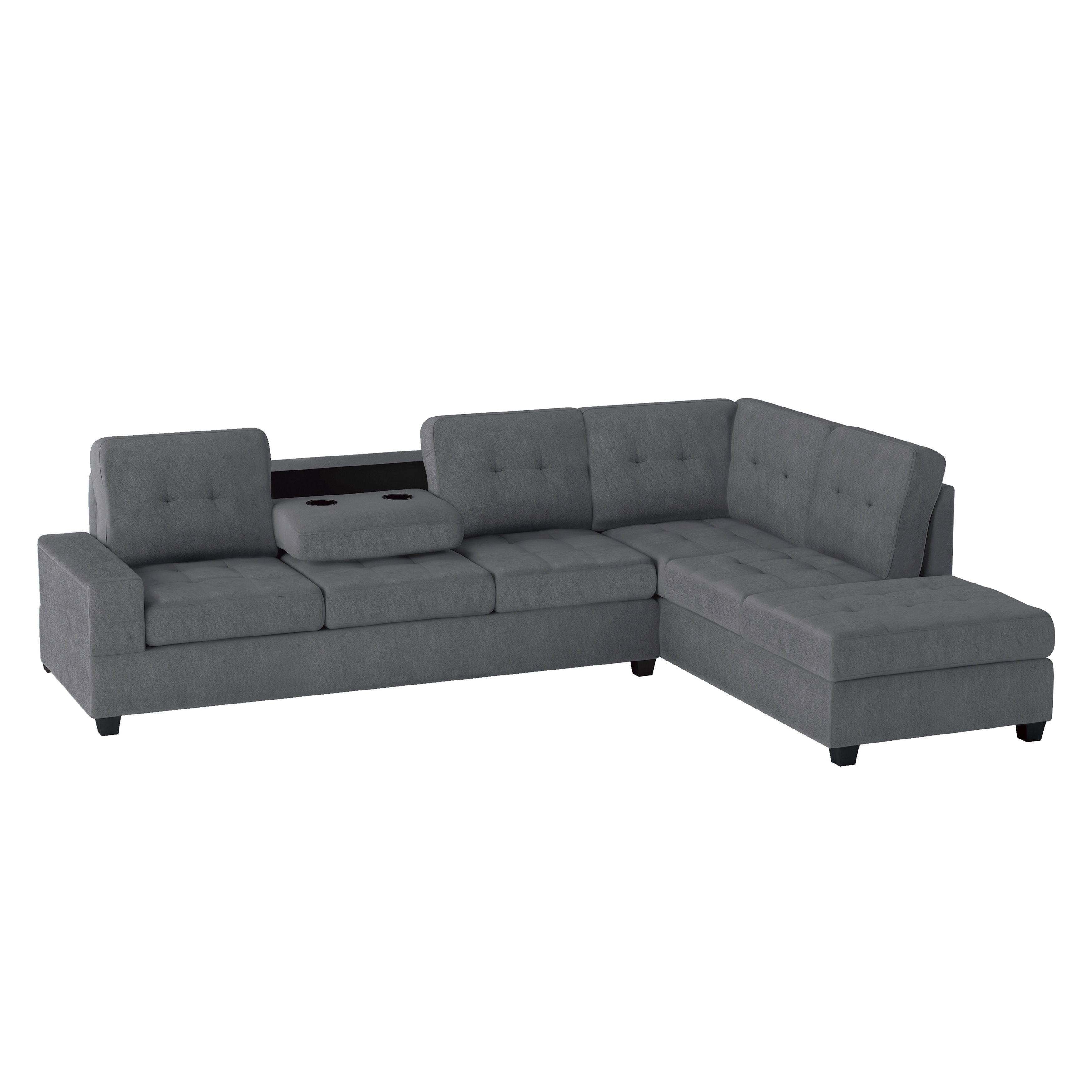2-Piece Reversible Sectional Sofa