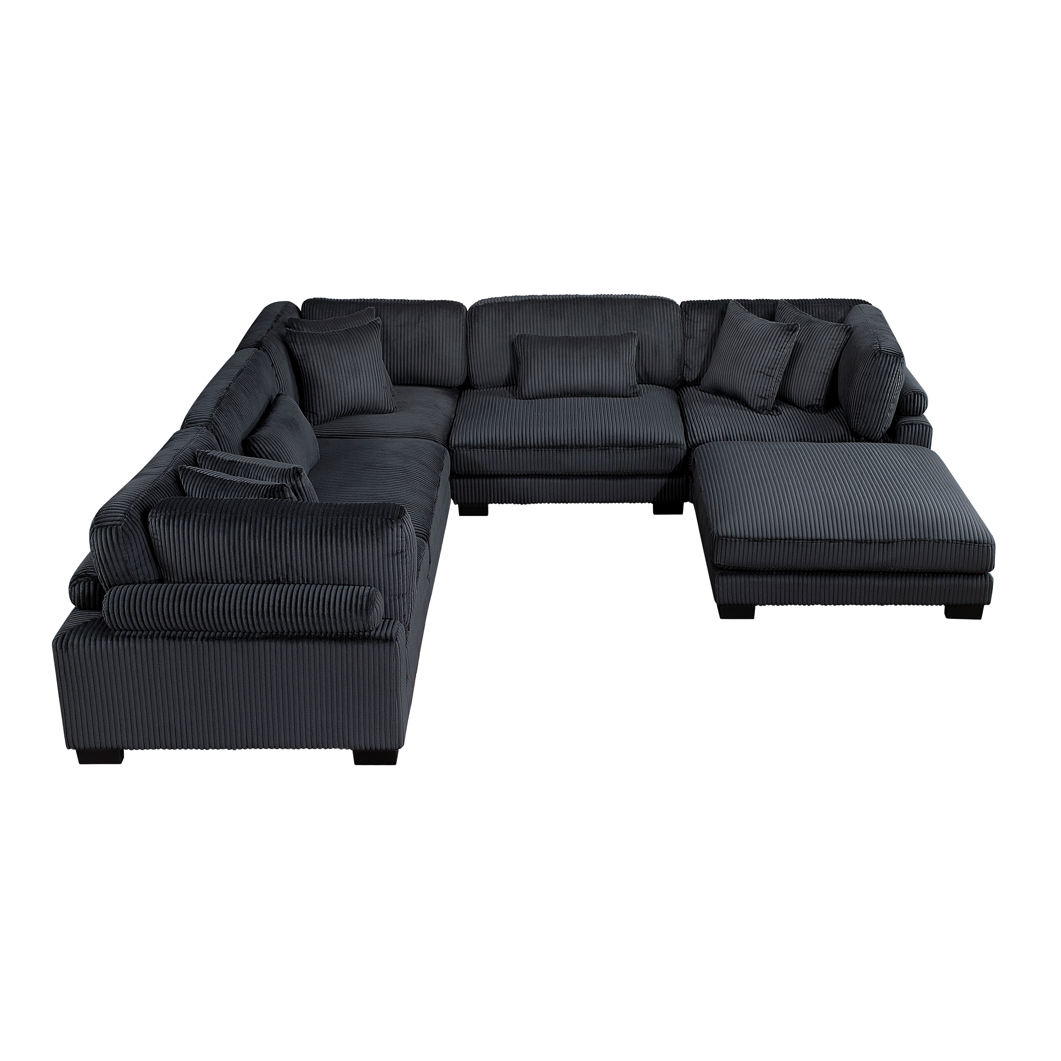 6-Piece Sectional Sofa with Ottoman