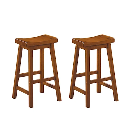 29 Inch Stool with Curved Saddle Seat