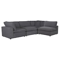Casual 4-Piece Modular Sectional Sofa