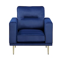 Contemporary Accent Chair Exposed Metal Legs