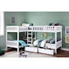 Homelegance Galen Corner Bunk Bed with Storage Boxes