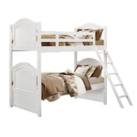 Transitional Twin/Twin Bunk Bed with Ladder