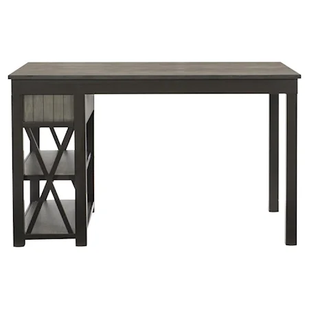 Industrial Counter Height Table with Storage