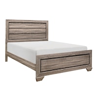 Rustic Full Panel Bed with Natural Finish