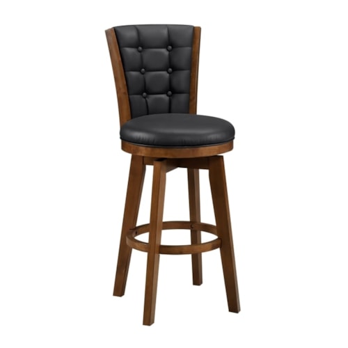 Transitional Pub-Height Swivel Stool