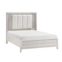 Contemporary California King Panel Bed with LED Lights