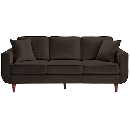 Mid-Century Modern Sofa with Track Arms
