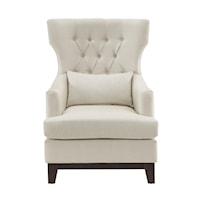 Traditional Accent Chair with Button Tufted Back