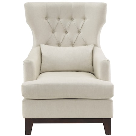 Traditional Accent Chair with Button Tufted Back