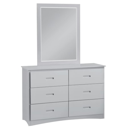 Dresser and Mirror Set