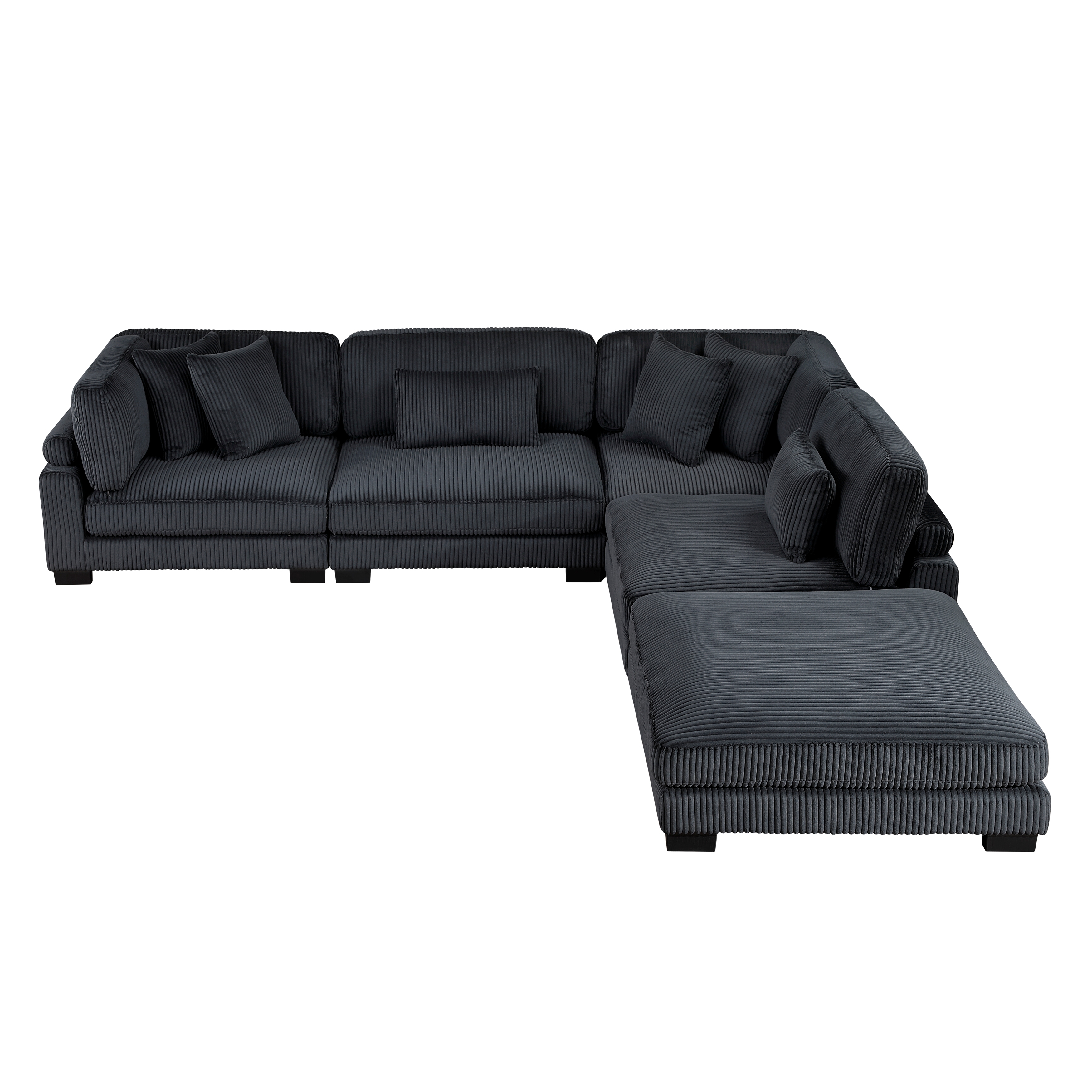 Homelegance Traverse 5-Piece Sectional Sofa with Ottoman