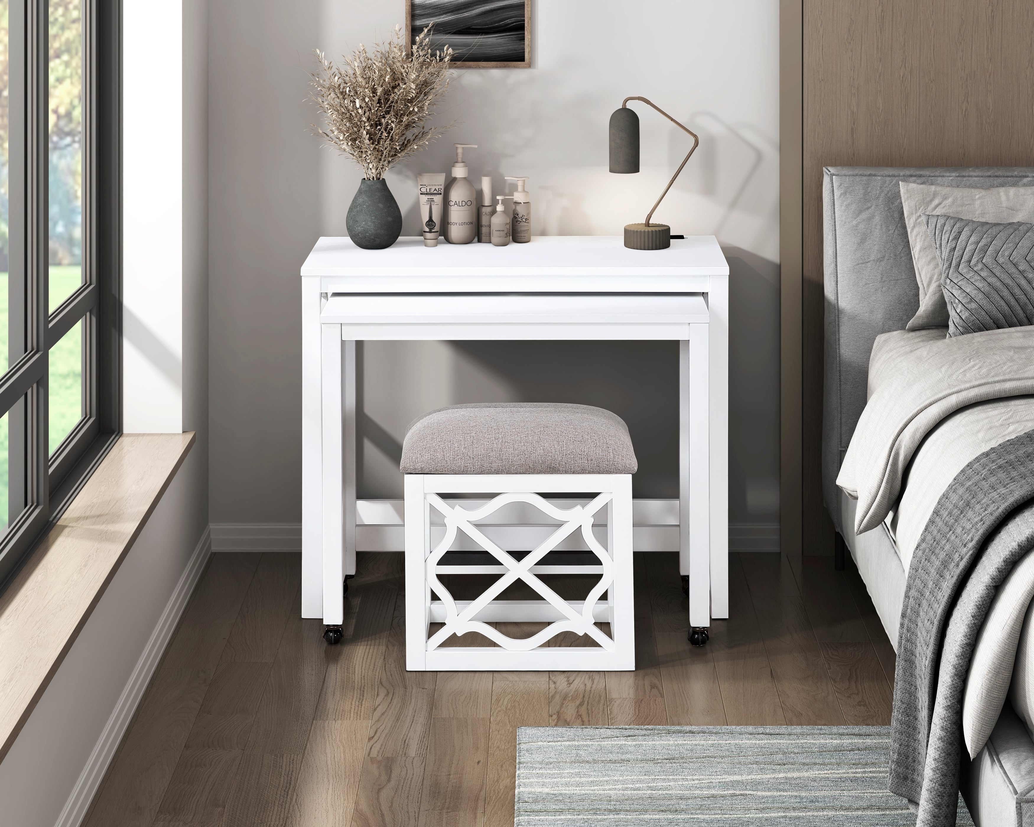 3-Piece Desk with Stool