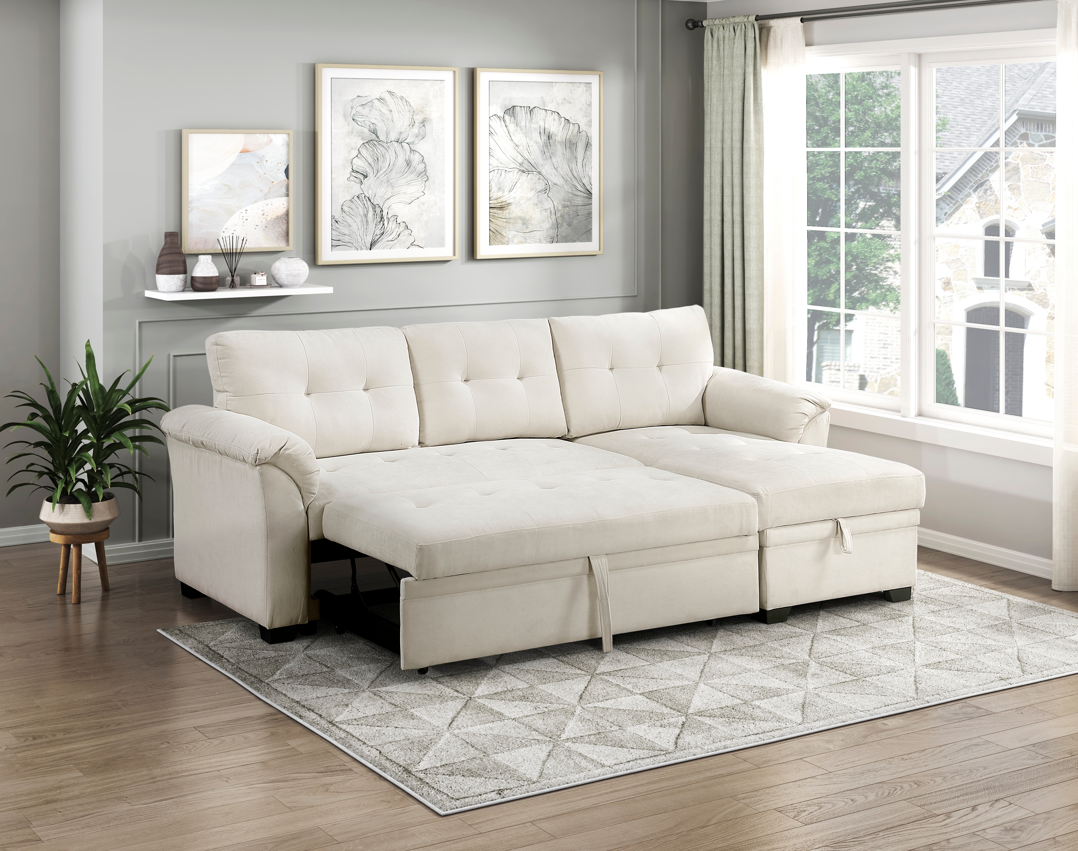 Homelegance Elara 2-Piece Reversible Sectional Sofa