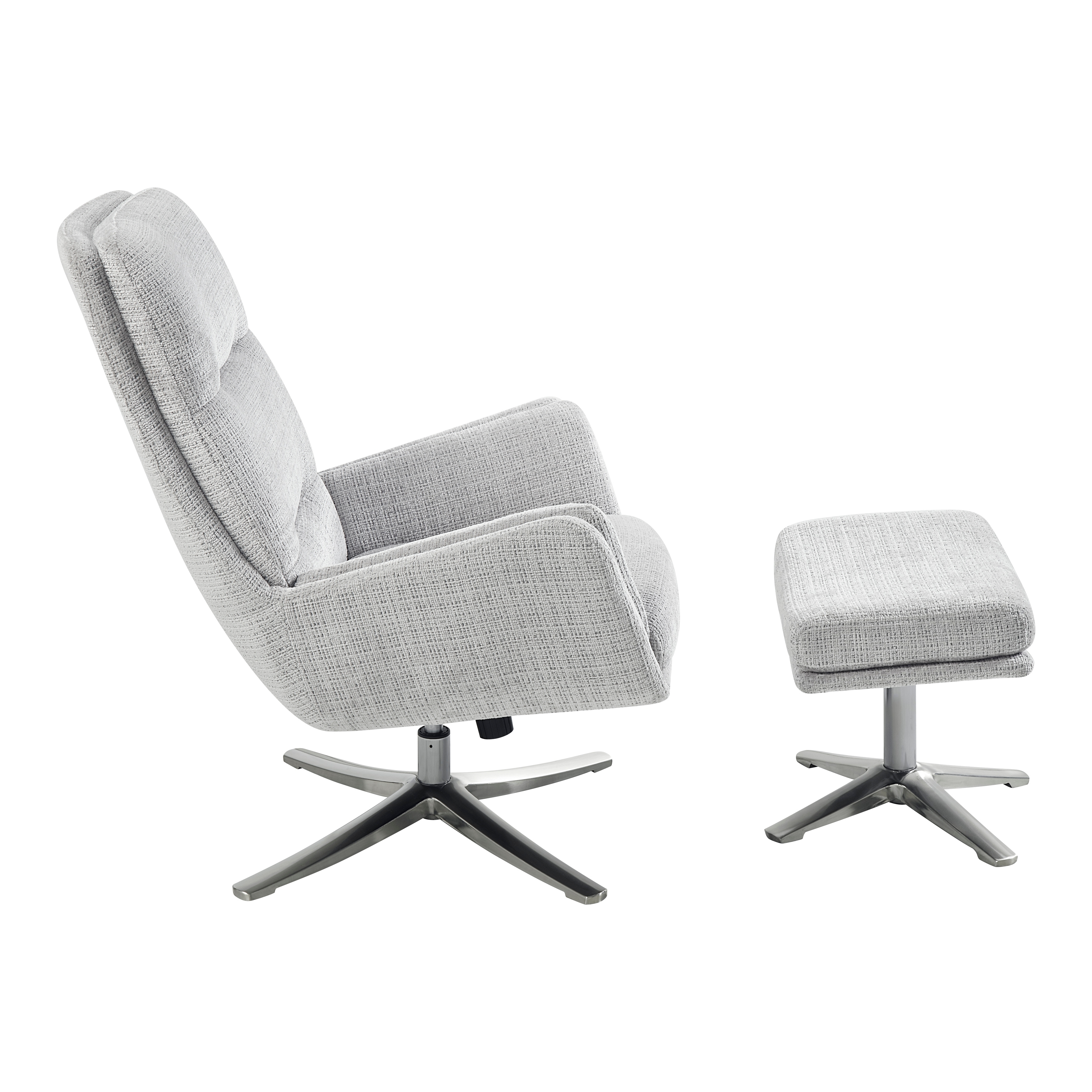 Homelegance Parker Swivel Chair with Ottoman