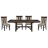 Transitional 5-Piece Dining Set