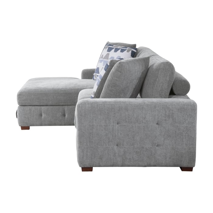 Homelegance Raife 2-Piece Sectional Sofa with Ottoman
