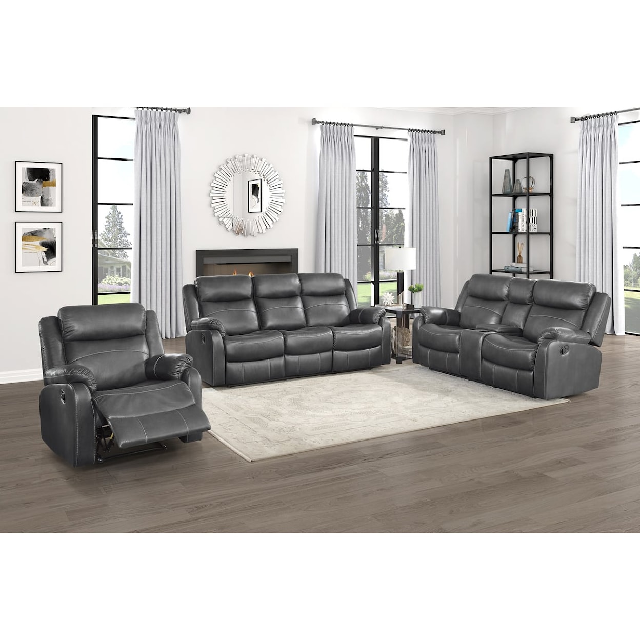 Homelegance Furniture Yerba Lay Flat Reclining Sofa
