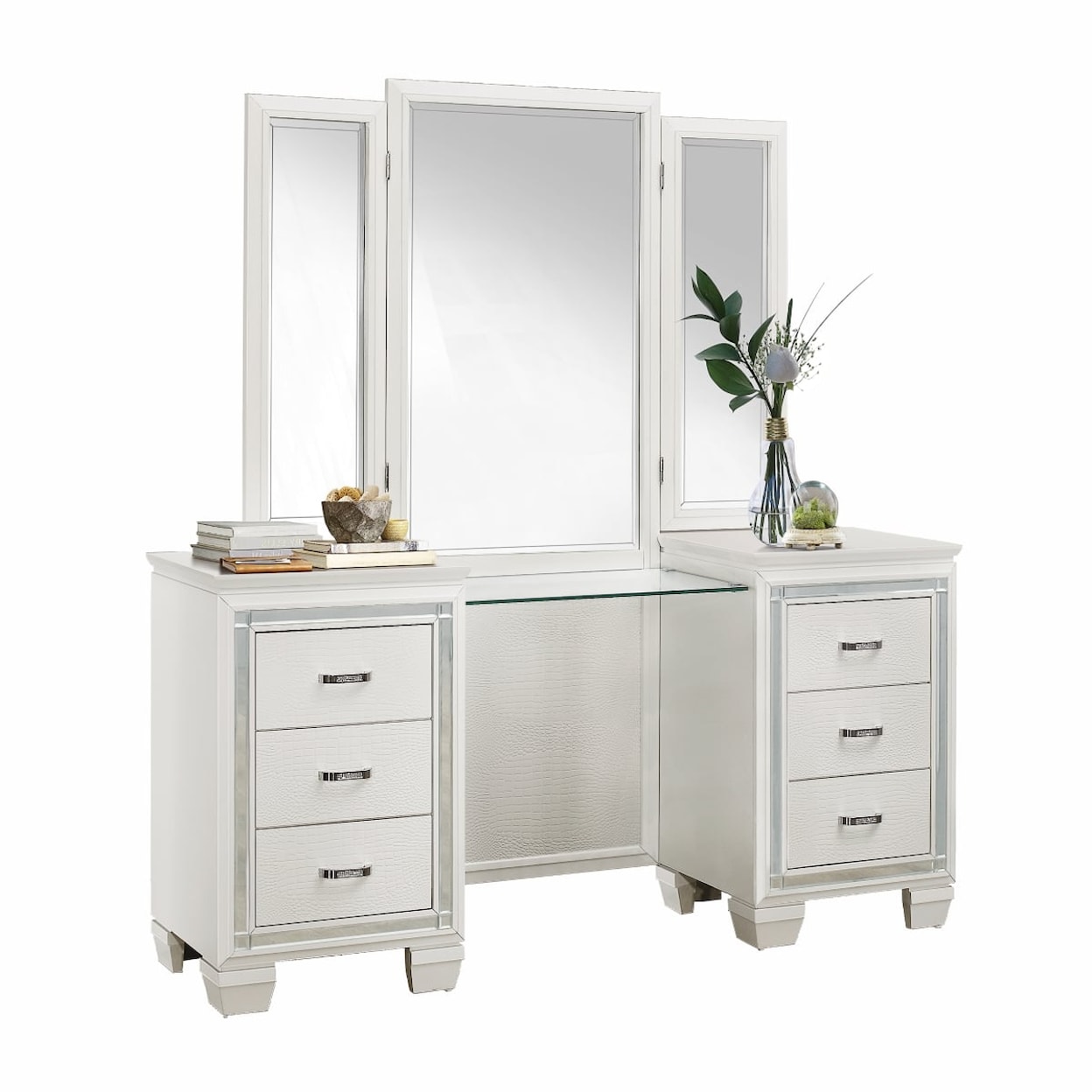 Homelegance Allura Vanity Dresser with Mirror