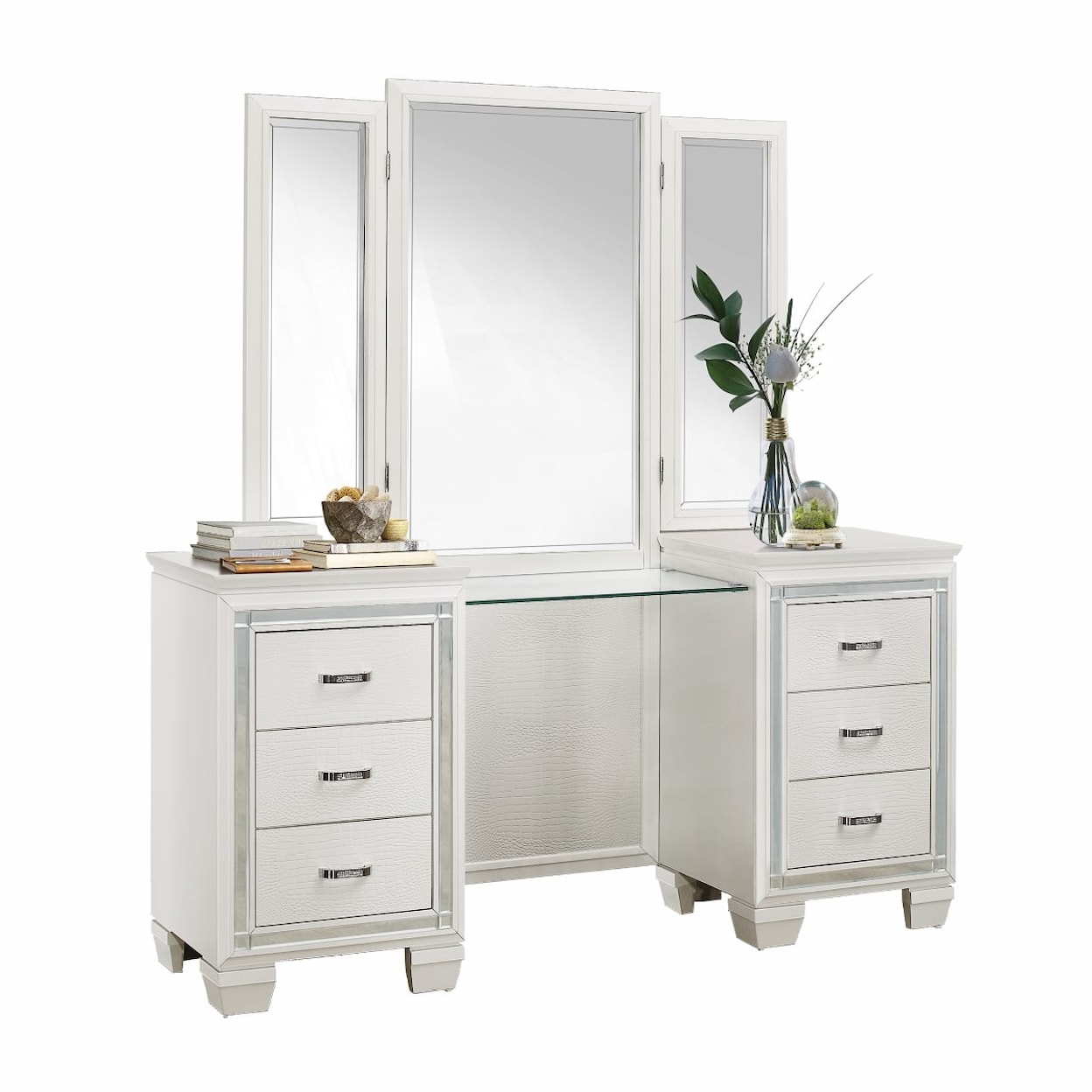 Homelegance Furniture Allura Vanity Dresser with Mirror