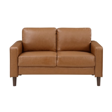 Faux Leather Loveseat