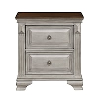 Traditional Nightstand with Framed Molding