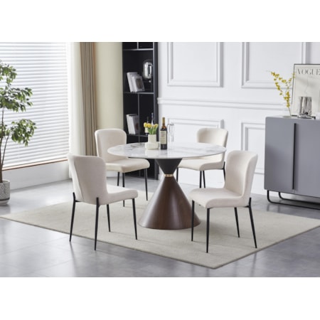 5-Piece Round Dining Set