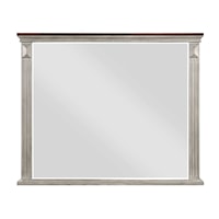 Traditional Mirror with Two-Tone Gray Finish