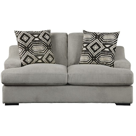 Contemporary Loveseat with Slope Arms