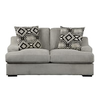 Contemporary Loveseat with Slope Arms