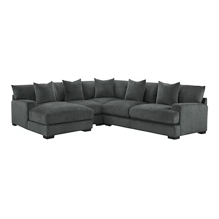 Transitional 4-Piece Modular Sectional with Left Chaise