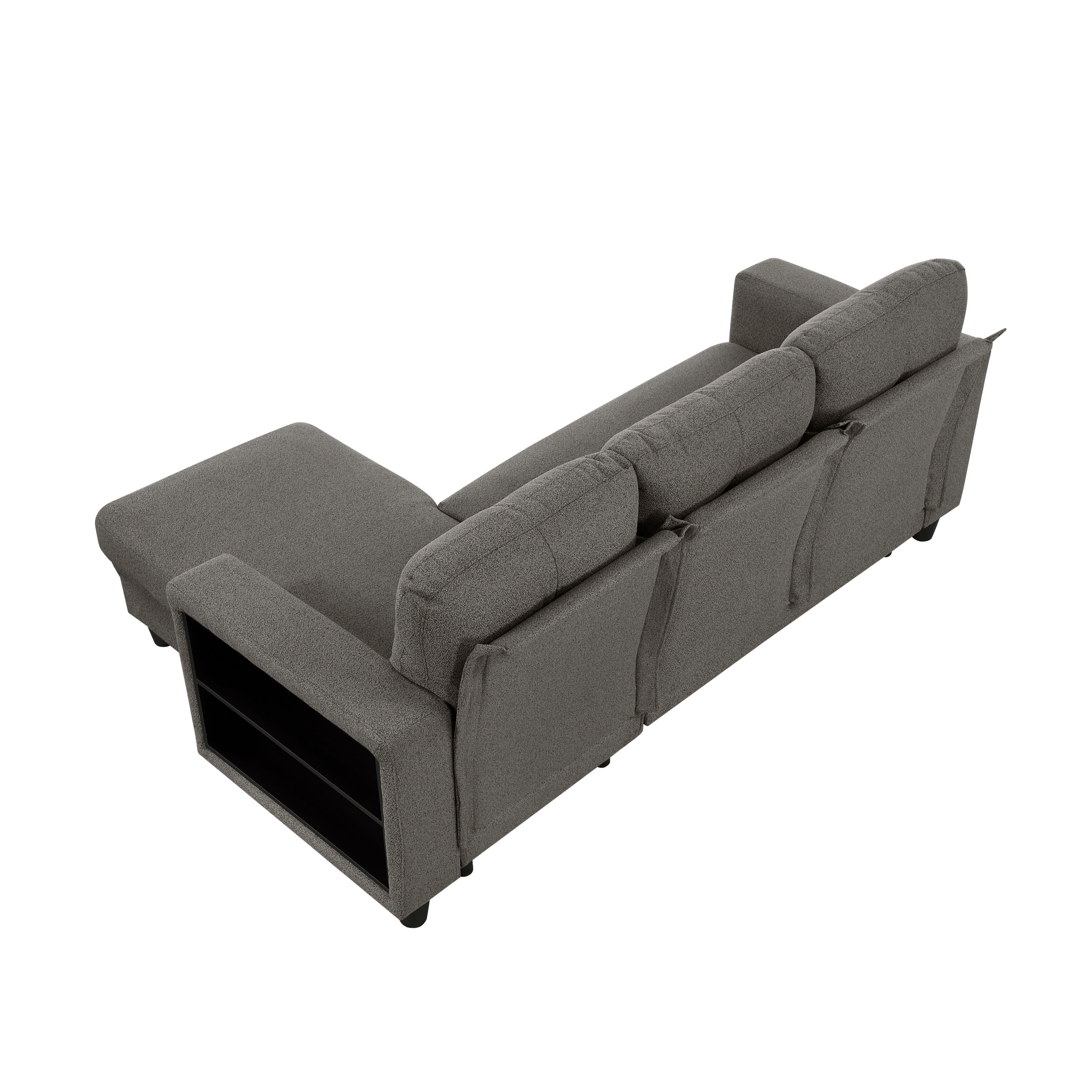 Homelegance Ansley 3-Piece Sectional Sofa with Pull-Out Bed