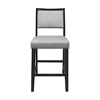 Transitional Counter Height Chair with Upholstered Seat