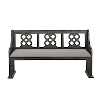 Transitional Bench with Curved Arms