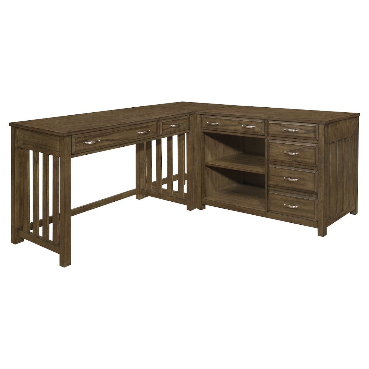 Homelegance Homelegance 3pc Corner Desk (Desk+Corner+Credenza)