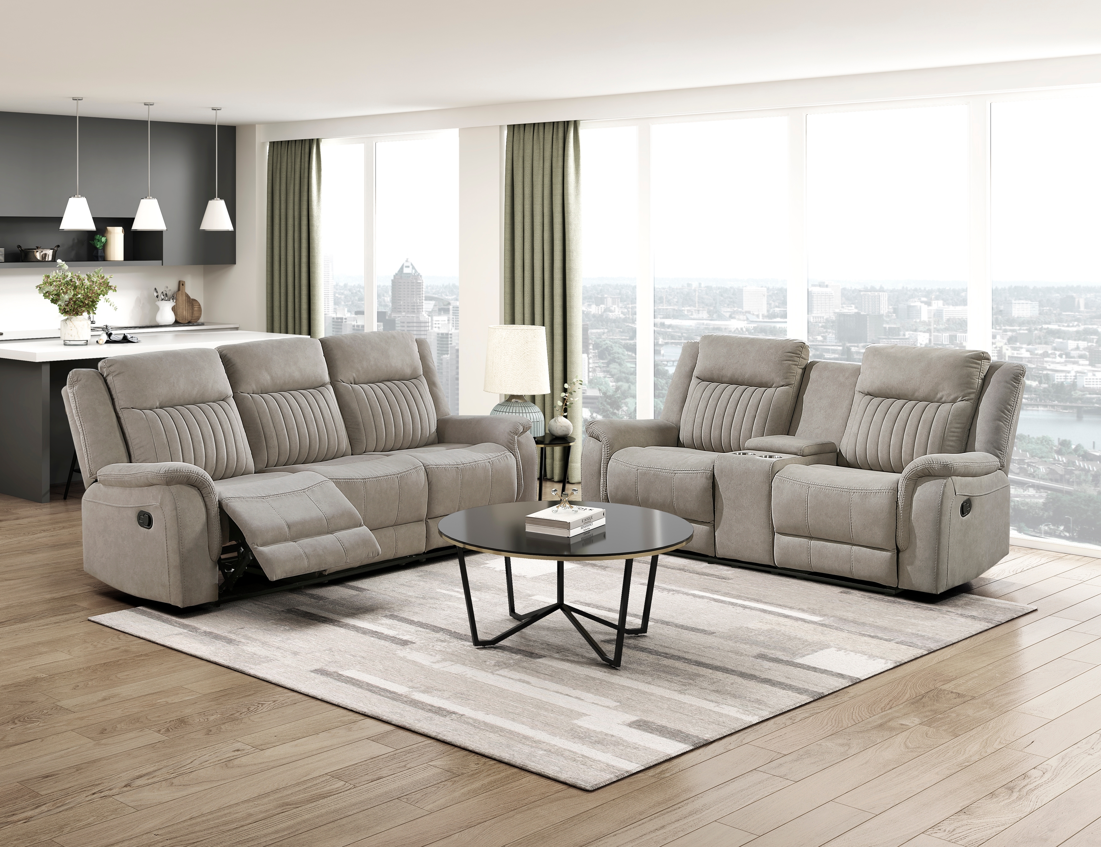 Double Manual Reclining Loveseat