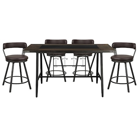 5-Piece Counter Height Dining Set