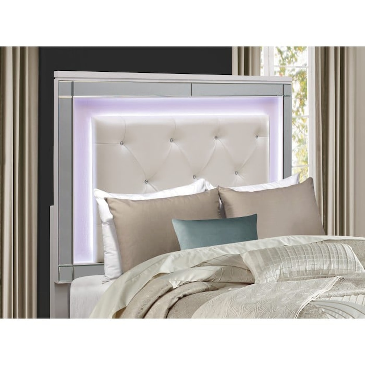 Homelegance Alonza Cali. King Bed with LED Lighting
