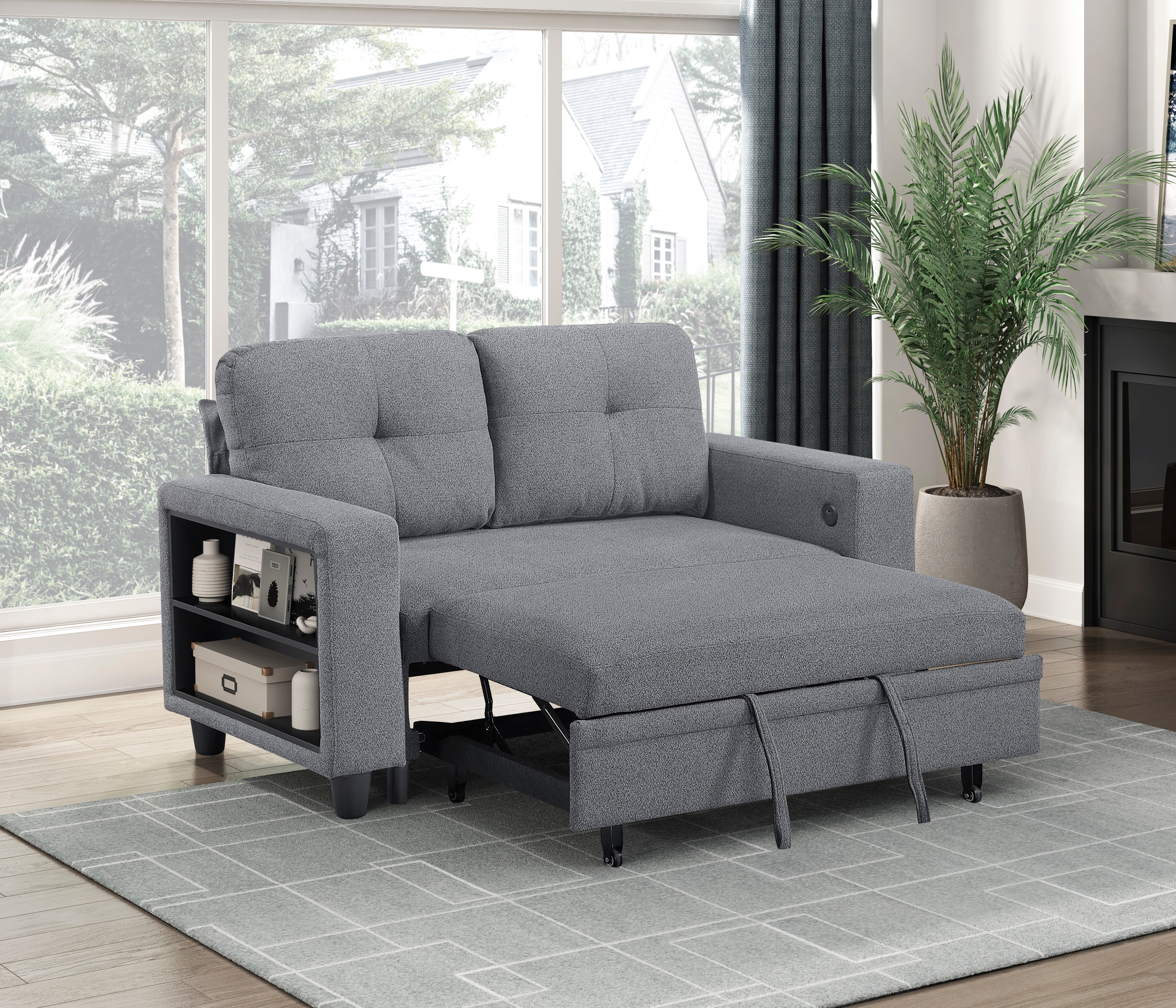 Homelegance Ansley Loveseat with Pull-Out Bed