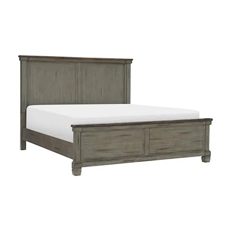 Transitional-Rustic Queen Bed
