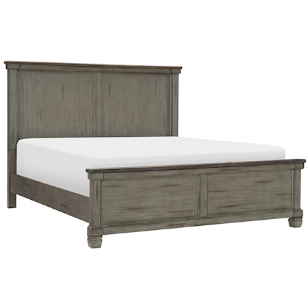 Rustic King Panel Bed