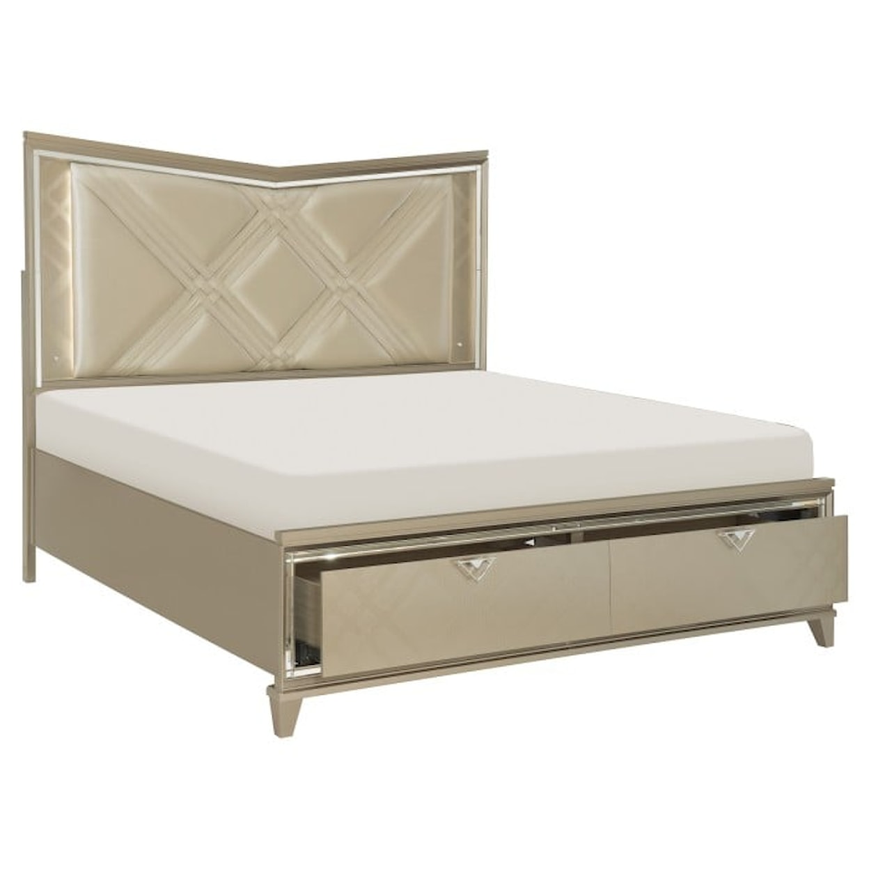 Homelegance Furniture Bijou Queen  Bed and FB Storage